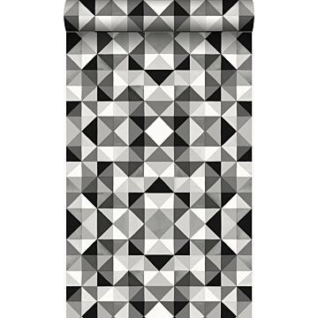 carta da parati cubismo nero e bianco