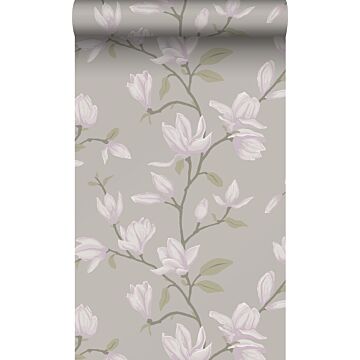 carta da parati magnolia grigio talpa chiaro