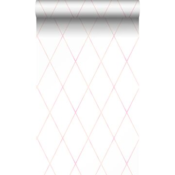 carta da parati rombo diamante con gradiente sottile rosa cipria pastello chiaro e bianco opaco