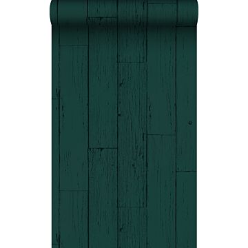 carta da parati tavole di legno alterate e invecchiate dalle intemperie verde smeraldo