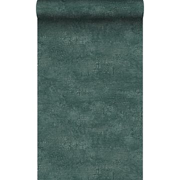 carta da parati pietra naturale con effetto craquelé verde smeraldo